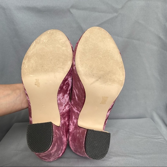 ASOS | Dark Pink Crushed Velvet Heels - size 4 - Picture 7 of 7